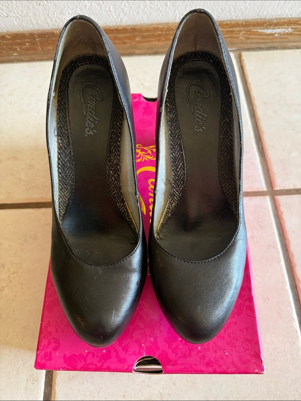 Vintage Candie's Black Round-Toe Dress Pumps